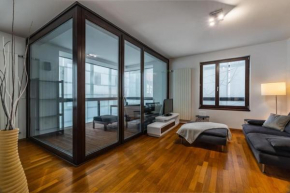 Modern spacious flat with a terrace and a parking